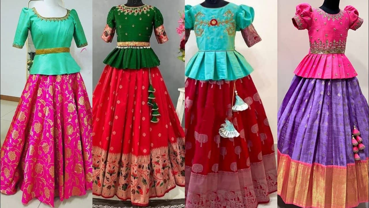 Modern Pattu Pavadai Blouse Designs for Ladies