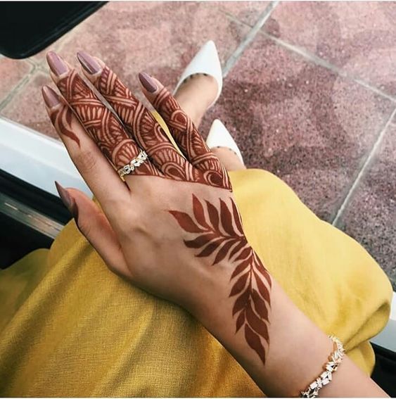 stylish back hand mehndi designs simple and beautiful