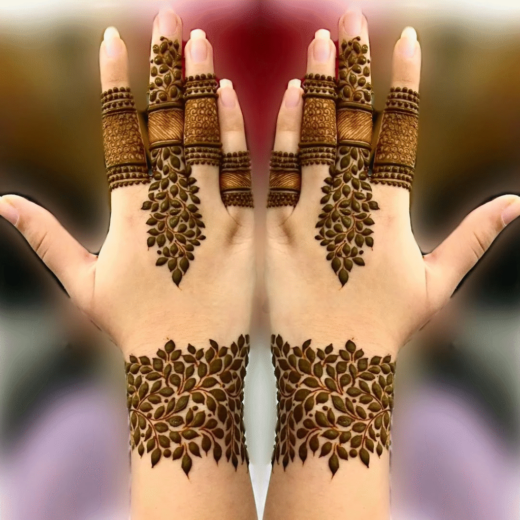 simple mehndi designs for beginners front hand