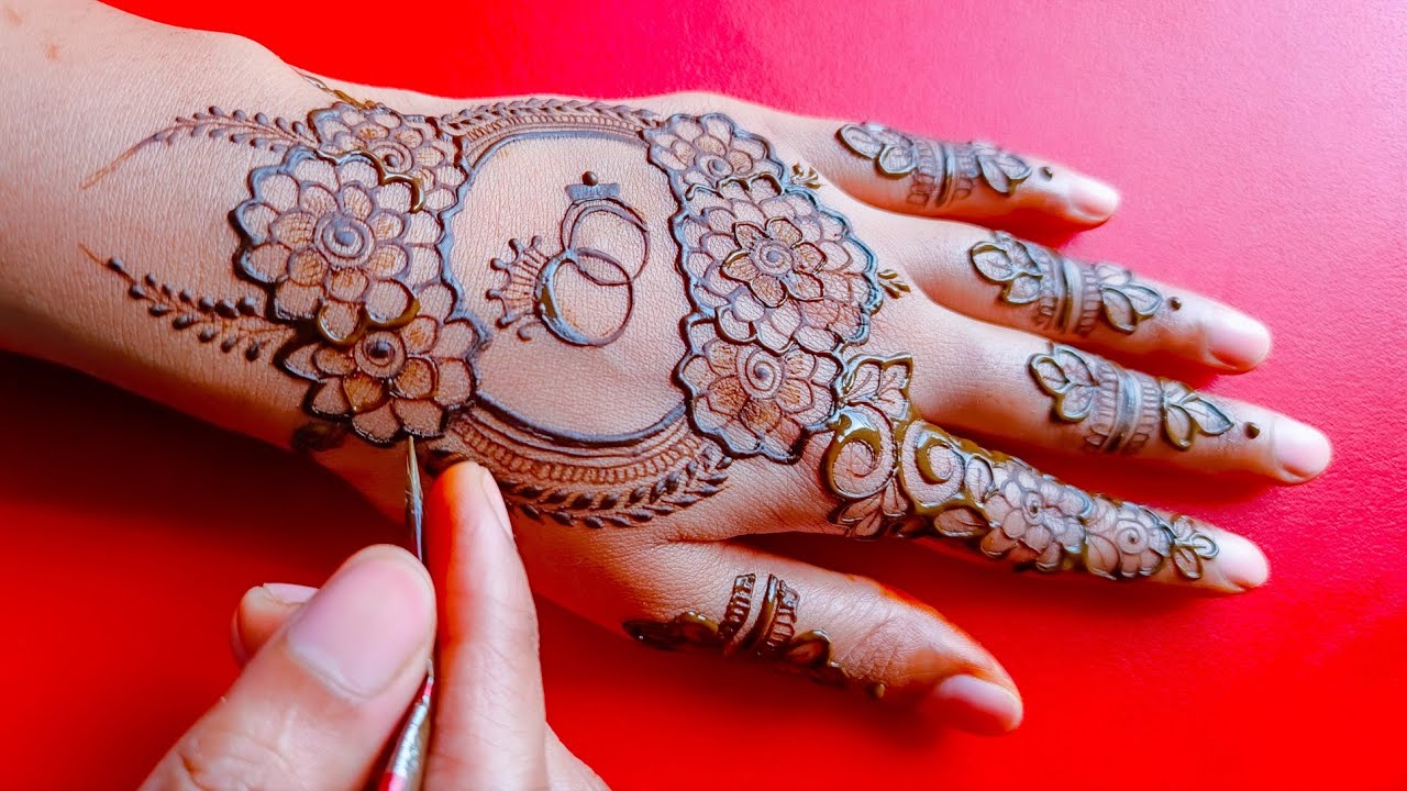 engagement mehendi designs for bride