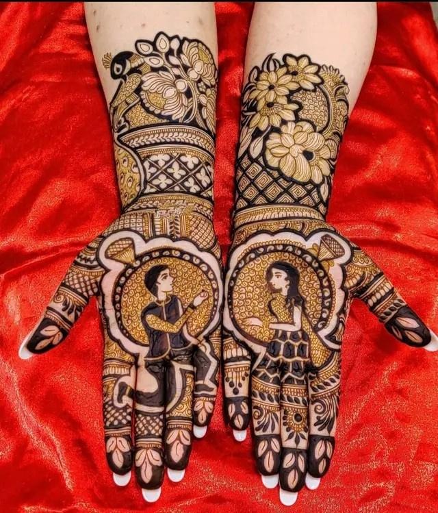 engagement mehndi design simple and beautiful