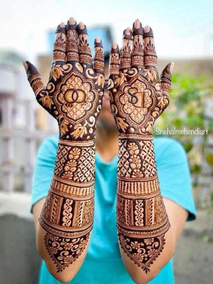 engagement mehndi designs for bride