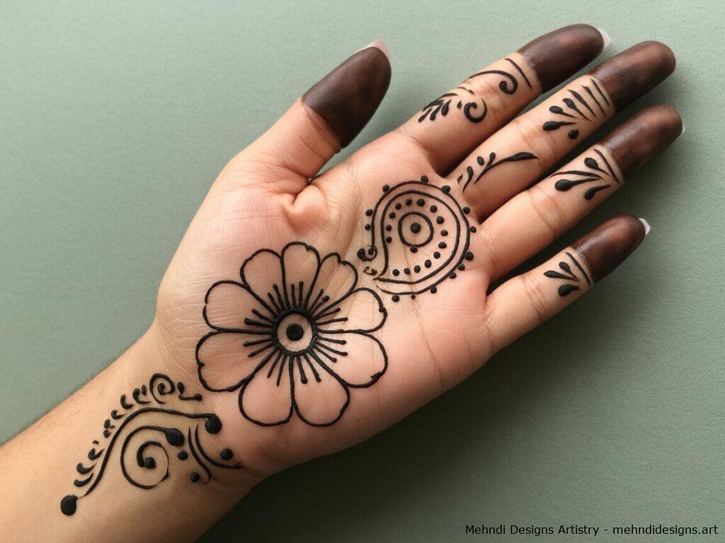 front hand beginner easy mehndi designs
