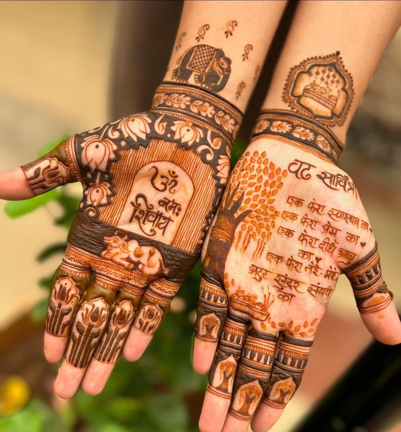 full hand mehndi design for karva chauth