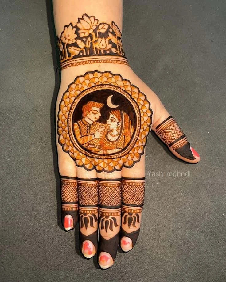 full hand mehndi design karwa chauth