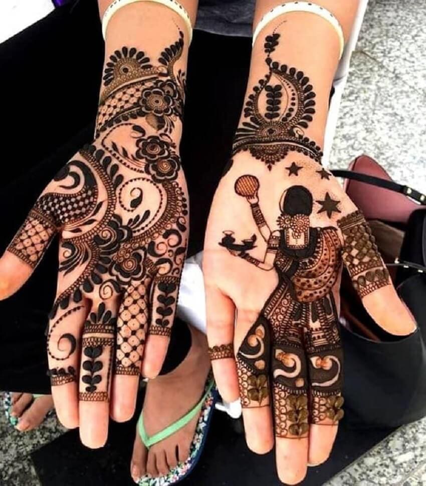 karwa chauth mehndi design back hand