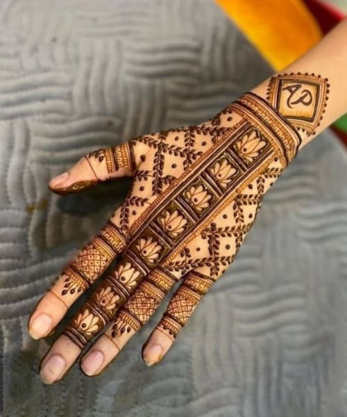 lotus flower simple lotus mehndi design