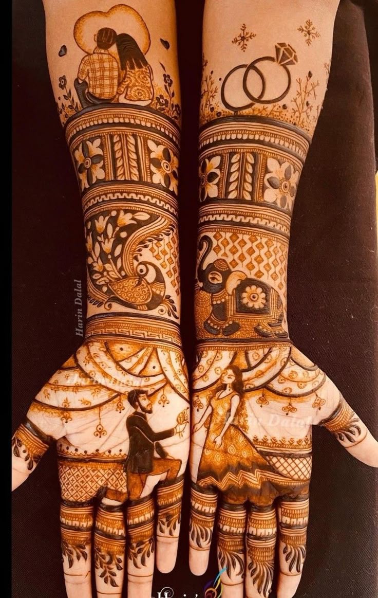 mehndi designs for engagement bride