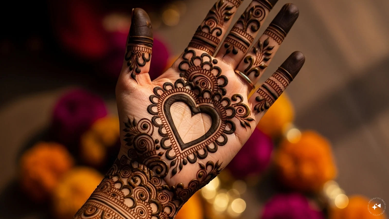 simple diwali mehndi design