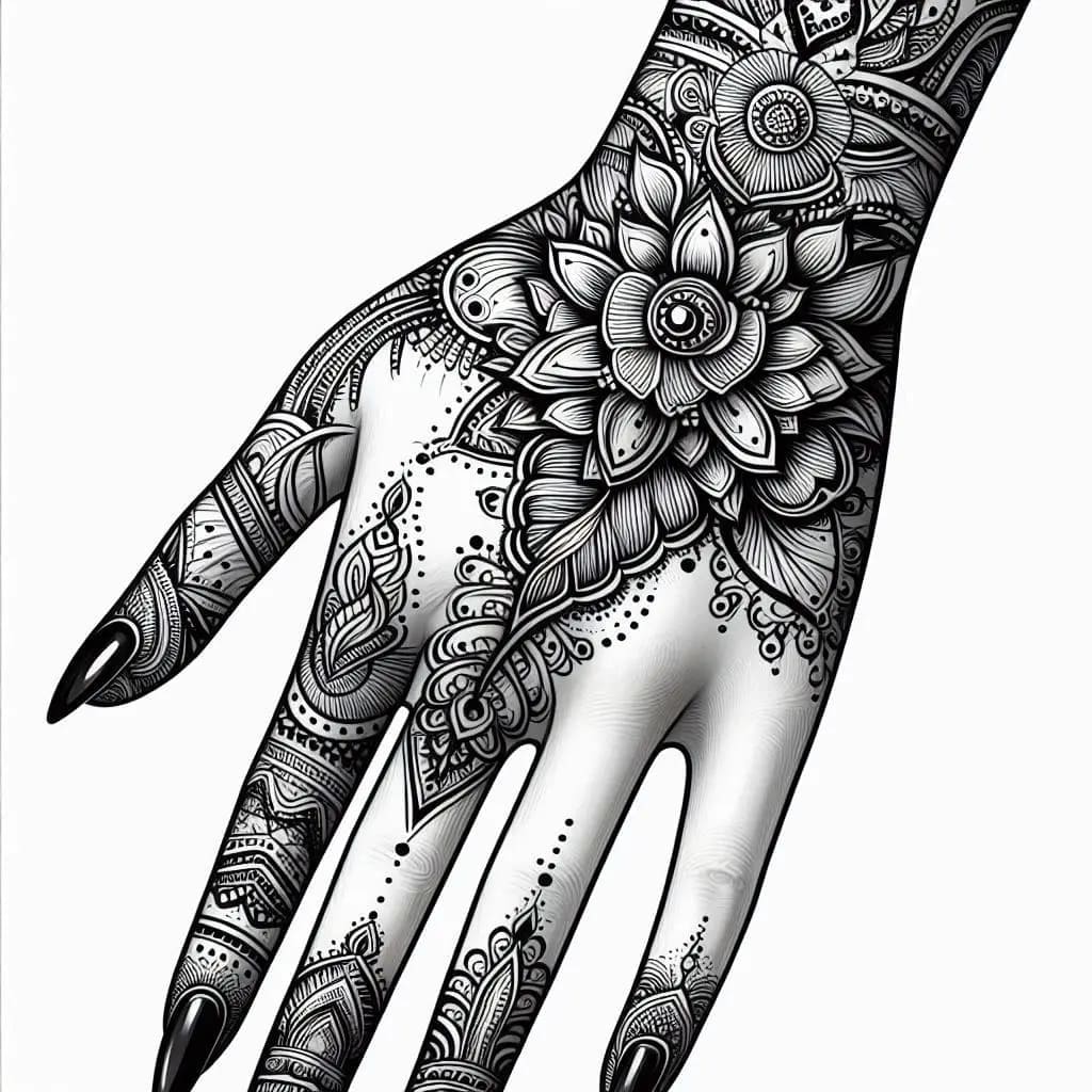 simple finger mehndi royal front hand mehndi design