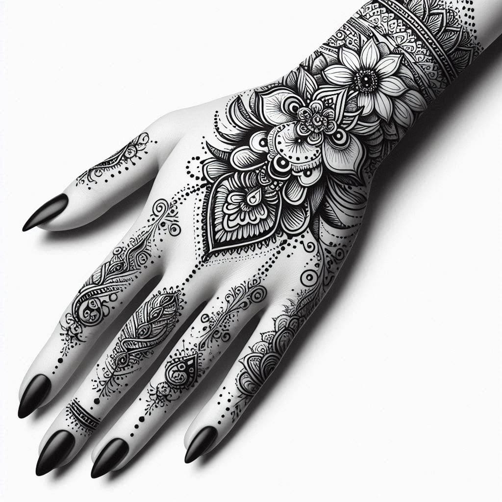 simple instagram stylish royal front hand mehndi design