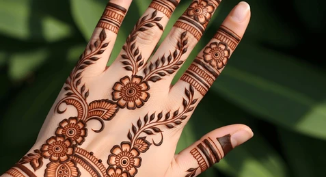 simple mehndi designs for girls-kids front hand