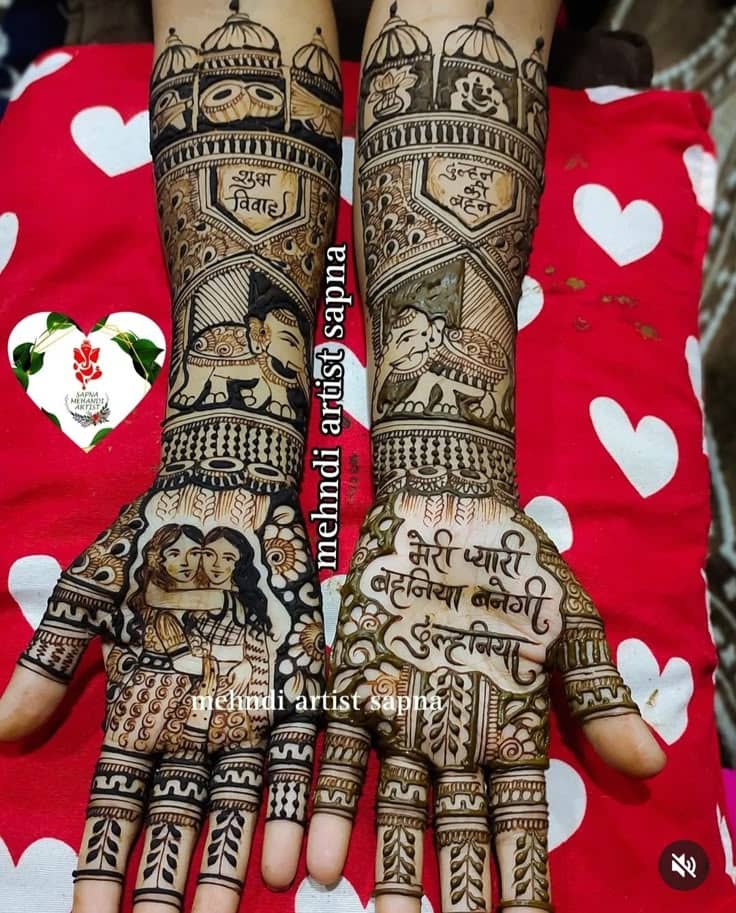 stylish back hand mehndi designs